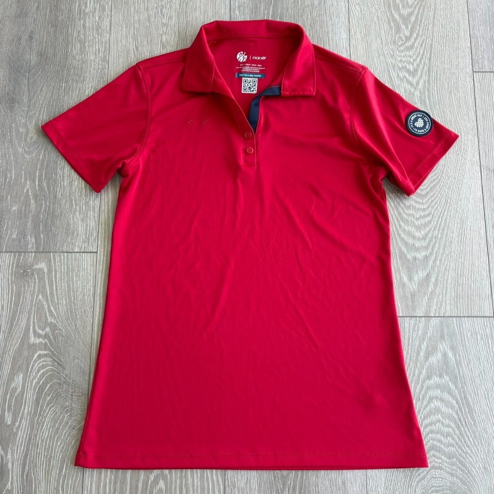 Oobe Chick-Fil-A Unisex Red Short Sleeve Employee Uniform Polo Shirt Size S